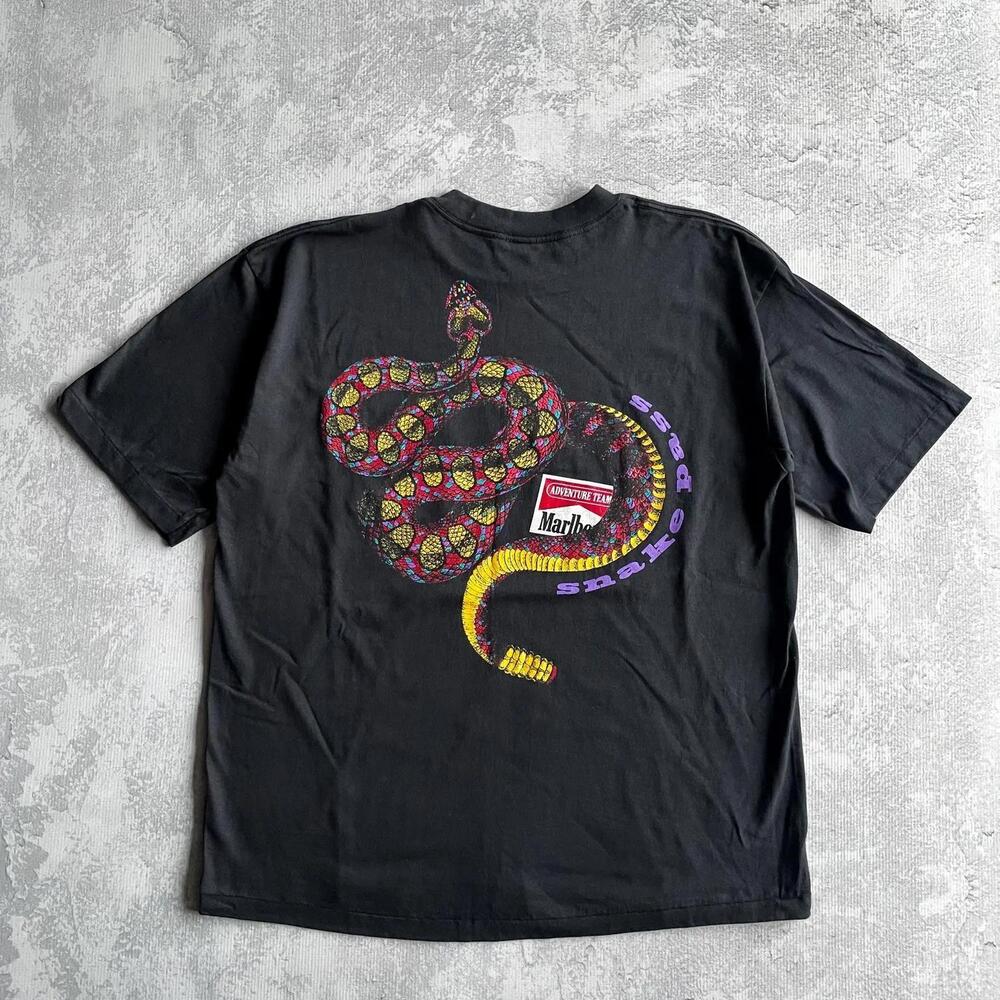 1990 Single Stitch Marlboro Snake Pass Shirt Rare  Deadstock
